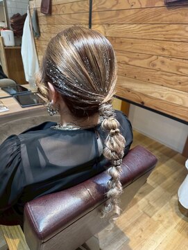 フリックヘアサロン 梅田茶屋町2号店(FLICK HAIR SALON) アップセット/ヘアアレンジ/編みおろし
