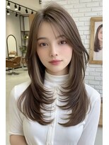 ノイエ 原宿 北参道(NoIE) ハッシュカットシースルーバングフレンチバングレイヤーカット
