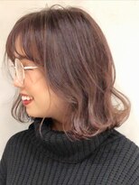 アルバム 渋谷パルコ(ALBUM)&nbsp;シアピンクラベンダーボブ_外ハネボブアッシュブラウン_ba277352