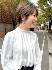 春先取り！マッシュショートでくびれヘアーに！@田中俊成