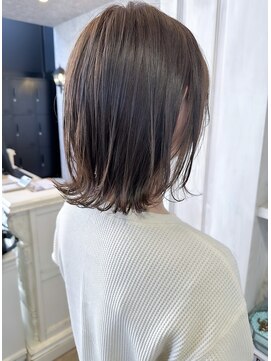 キャアリー(Caary) 福山caary秋ブラウンベージュ外ハネミディアム20代30代40代