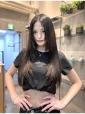 美髪 髪質改善 レイヤーロング 韓国 縮毛矯正 エアリーロング
