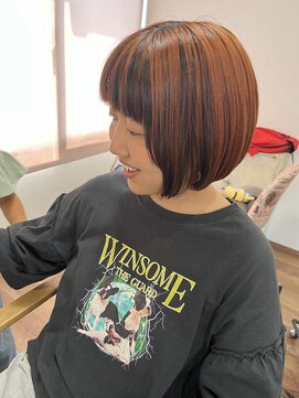ニコラ(NICOLA) オレンジブラウン×インナーブラック
