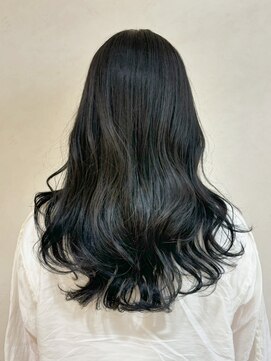 イソラヘアアトリエ(Isola hair atelier) 【Isola】ブルーブラック×韓国風ロングヘア