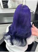 落ちる紫/落ちる黒/色落ちブロンド/派手髪
