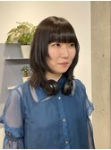 ロブヘア、顔まわりのレイヤー