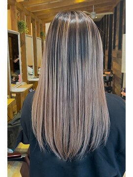 ラグーン(LAGOON) バレイヤージュグレージュハイライトダブルカラーケアブリーチ