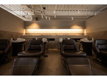 落ち着いたシャンプーブース♪