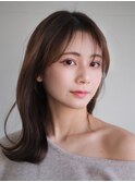 髪質改善レイヤーカット前髪カット顔周りレイヤー暗めカラー銀座