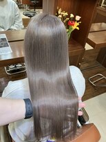 アース 溝の口店(HAIR&MAKE EARTH) 20代30代40代ストレートアッシュベージュ髪質改善艶感カラー