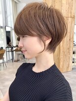 ビュートヨナカ(VIEW TOYONAKA) 30代/小顔カット/ショート/前髪あり/マロンベージュ/豊中