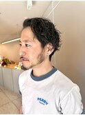サーフカール／刈り上げセンターパート／リバースセンターパート