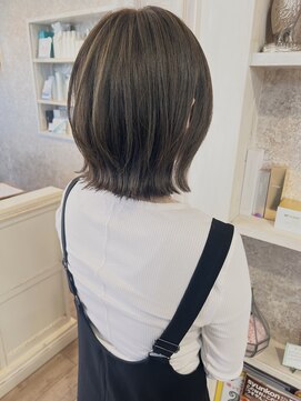 キャアリー(Caary) 福山美容室caaryオリーブベージュレイヤーボブ髪質改善20代30代