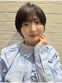 ハンサムショート大人かわいい暗めカラーアッシュグレージュ