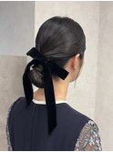 ヘアセット/ヘアアレンジ/お呼ばれヘア/タイトヘア