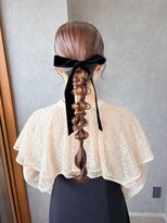 ジールサロン つくば本店 結婚式 お呼ばれ 編みおろしヘア 10代20代