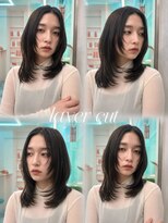 リアン 上尾店(Rien)&nbsp;韓国風センターパート×顔まわりミディアムレイヤー/上尾