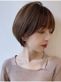 ショートボブ/小顔カット/丸みシルエット