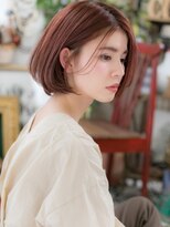 カバーヘア ブリス 川口(COVER HAIR bliss)&nbsp;★外国人風ショコラピンク前下がりワンレンボブ20代30代40代★8