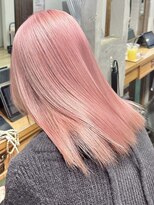 ロア 福岡天神本店(LORE)&nbsp;ダブルカラーミルクティーピンクベージュカラーハイトーンカラー