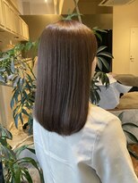 セプト 天神大名(SEPT.)&nbsp;マロンブラウン セミロング 髪質改善カラー 天神 透明感カラー