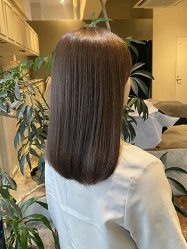 セプト 天神大名(SEPT.) マロンブラウン セミロング 髪質改善カラー 天神 透明感カラー