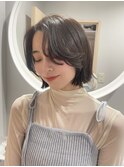 レイヤーカットボブ×グレージュアッシュ