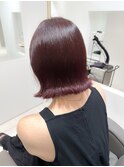 切りっぱなしボブ×チェリーピンク 【自由が丘 奥沢 学割U24】