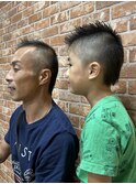 【親子でお揃いおしゃれソフトモヒカン】
