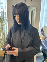 リラス 博多(rilas)&nbsp;ブルーブラック　姫カット　外はねボブ　美髪