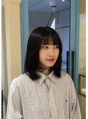 暗髪も可愛く!顔まわりレイヤー!
