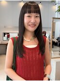 ロング　縮毛矯正　さらさらストレート
