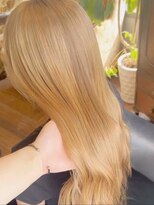 ヘアー ワークス ボナ 前橋店(HAIR WORKS bona.)&nbsp;華やかさ ×ツヤ感が魅力◎外国人風ストレート/ハイトーン