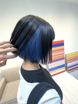 ニュート(Neut ) アンブレラカラー/インナー/ブラック&ネイビーブルー/ブリーチ