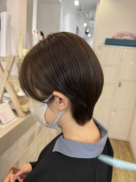 ジュエ ヘアー デザイン(Jue hair design) 丸みショート/艶感ブラウン/ショートカット/20代/30代/知立
