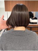 黒髪 ボブルフ ネビージュ 小顔 ワンレン スペインカール