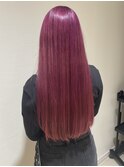 艶ピンクレッド＊美髪ロングストレート