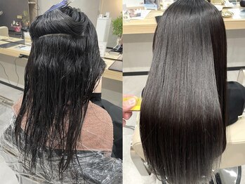 テト(teto)の写真/思わず触れたくなる、シルクのような指通り。クセ毛の悩みを解消し、自然な柔らかさの艶髪ストレートへ。