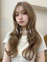 バイオレット 表参道店(Violet) くびれレイヤーカットブリーチなしミルクティーベージュ