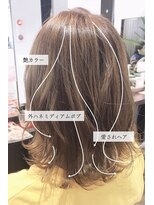 バディヘアーサロン(BUDDY HAIR SALON)&nbsp;ひし形シルエットミルクティーベージュモテ髪地毛風ウルフカット
