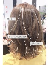 バディヘアーサロン(BUDDY HAIR SALON) ひし形シルエットミルクティーベージュモテ髪地毛風ウルフカット