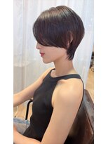 ダム(DaM)&nbsp;ナチュラルボブ前髪ありイメチェン20代30代40代ショートボブ