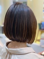 クオリス 上福岡店(QUALIS)&nbsp;前下がり/小顔/ボブ/ミニボブ/ナチュラルブラウン/30代40代