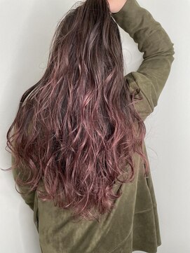 フラッグ ヘアー 天神西通り店(Flag HAIR) ピンクグレージュ☆ハイライト☆ケアブリーチ