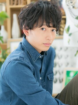 カバーヘア イヴ 戸頭店(COVER HAIR EVE) くせ毛風春パーマダークアッシュマッシュm戸頭20代30代40代