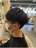 メンズツーブロックショート