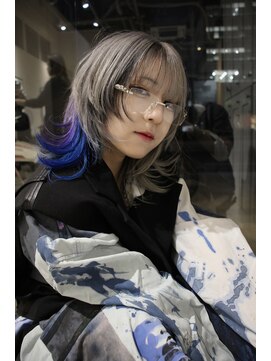 ディーン 名駅店(DEAN) マッシュウルフ ボブウルフ ウルフ ホワイトピンク ピンク名古屋