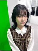 ▽□□▽韓国ウルフ×グレーカラー