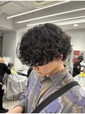 カール感大きめプードルパーマ
