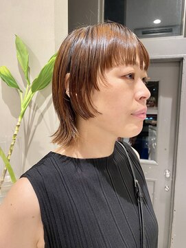 フェンヘアーアイス 中目黒(Fen.hair ici) 20代30代大人美人デザインカットオレンジブラウン